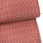 Preview: Baumwolle ST10215 Webware unelastisch bordeaux rot creme Blätterranken Streifen Vive la France von French General MODA Detailansicht